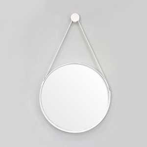 가죽 스트랩 원형 거울(지름500mm)화장실거울/벽거울